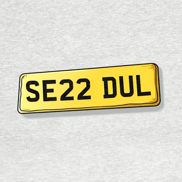 SE22 DUL Dulwich Number Plate by We Rowdy